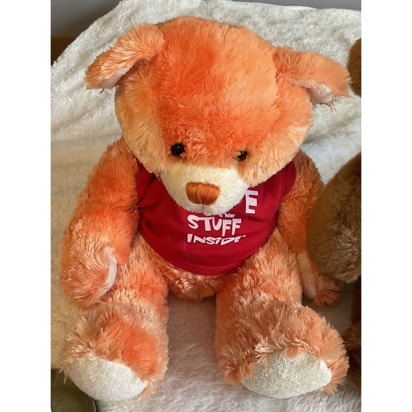 Build A Bear Workshop Orange Bear & Bear 15” Stuffed Animals W/ Clothes. Read - Picture 3 of 10